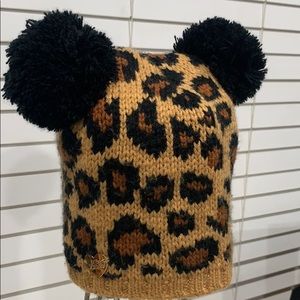 Betsy Johnson leopard beanie